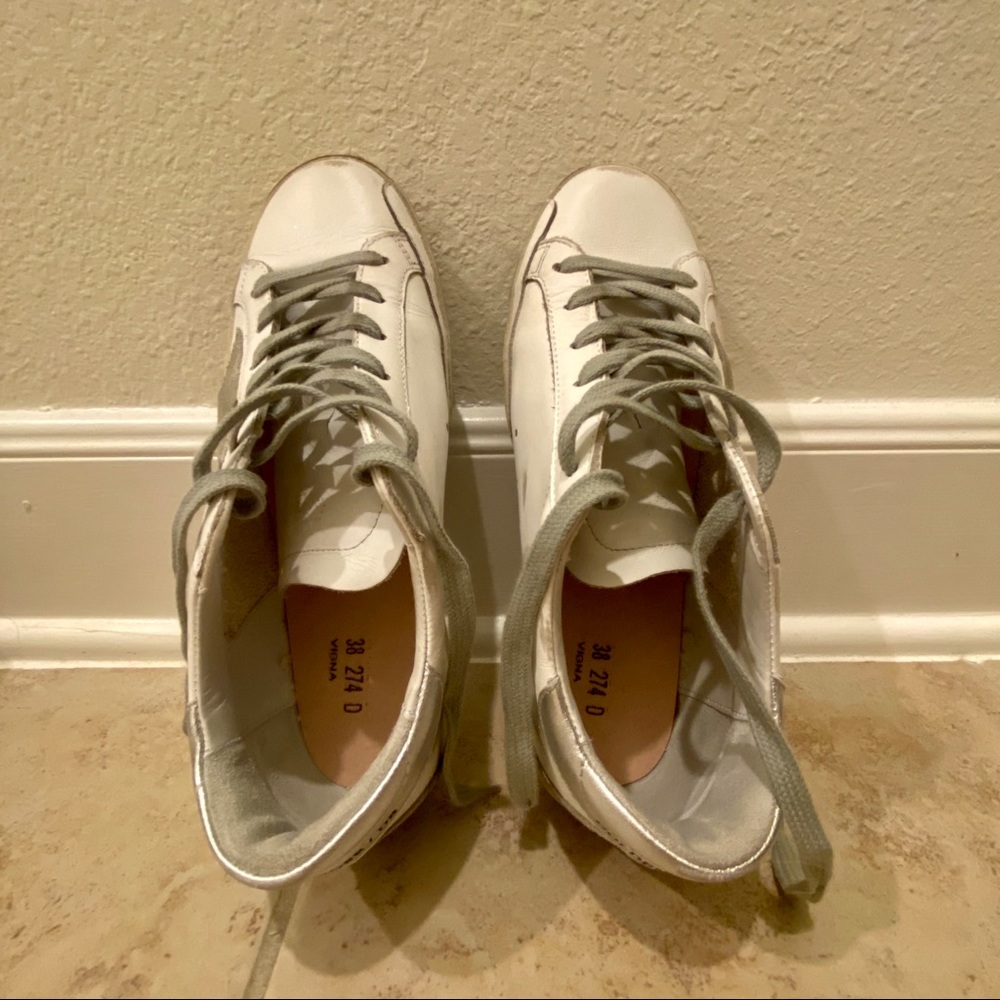 GOLDEN GOOSE SUPERSTAR SNEAKERS WHITE SILVER 38 - Picture 10 of 15